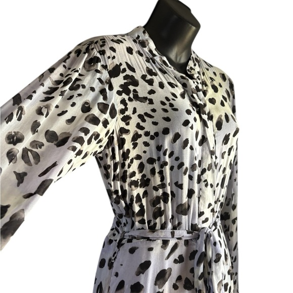 Cloth & Stone leopard print button down long sleeve maxi dress sz S - Picture 9 of 15